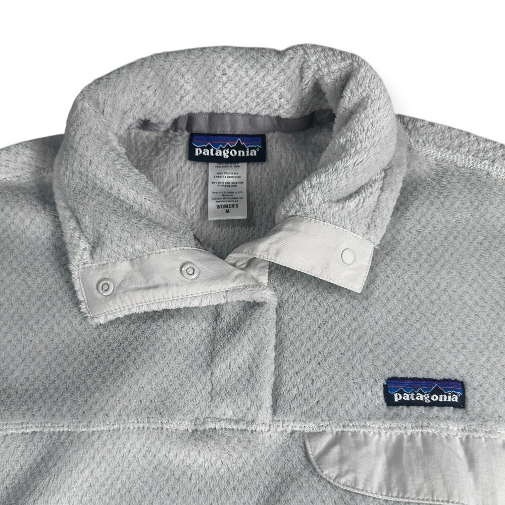 Patagonia Re-Tool‎ Snap-T Fleece Pullover Womens Medium Gray Polartec 25442